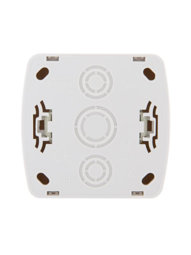 Розетка 1-м ОП Demet 16А IP20 без заземл. керамика бел. LEZARD 711-0200-121