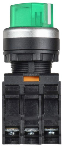 Переключатель 2 полож. 1НО+1НЗ с подсветкой зел. MASTER IEK MI-SW60-11XD-3-14-2-K06