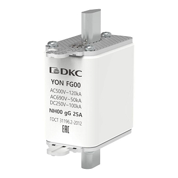 Предохранитель YON ножевого типа FG00 с одинарной индикацией 25А DKC 1FG00-0025