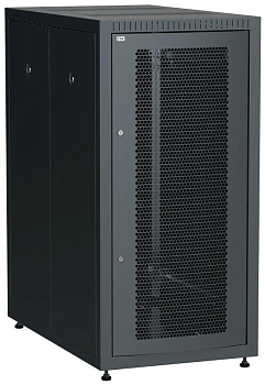 Шкаф сетевой LINEA E 24U 600х1000мм двери 2шт перфорир. и метал. черн. ITK LE05-24U61-PM