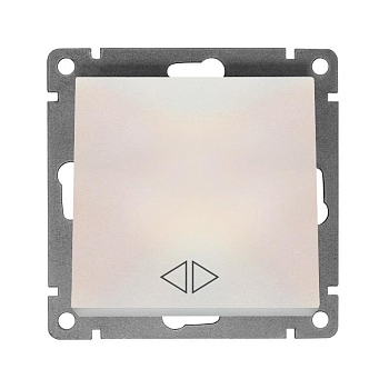Переключатель перекрестный 1-кл. СП Афина 10А IP20 механизм жемчуж. UNIVersal A0024-Obr