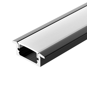 Профиль LINE-2308-F-2000 ANOD BLACK L2000 алюм. Arlight 040301