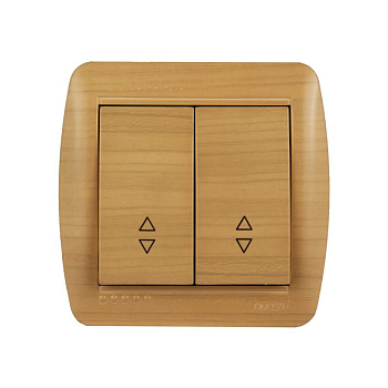 Переключатель проходной 2-кл. ОП Demet 10А IP20 ясень LEZARD 711-4700-106