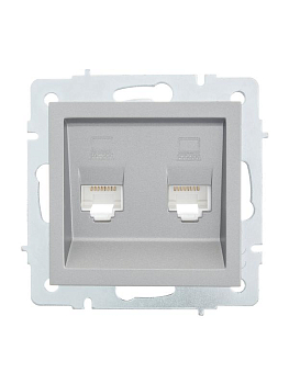 Розетка компьютерная 2-м СП Vesna механизм платина LEZARD 742-3588-141