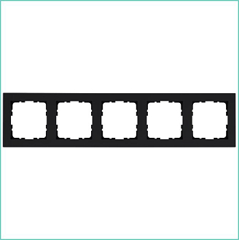 Рамка 5-м G-Classic черн. матов. soft touch Jasmart G1005PB