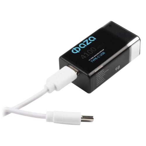 Аккумулятор литиевый "крона" 9В Li-Ion 4100мВт.ч 455мА.ч зарядка от Type-C шнур в комплекте BL-2 (уп.2шт) ФАZА 5061699