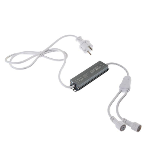 Трансформатор 230В - 24В 60Вт алюм. корпус провод бел. каучук Neon-Night 531-312