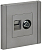 Розетка 2-м TV+RJ45 кат.5E FORTE&PIANO FP536 сталь IEK FP-AK20-1-K46