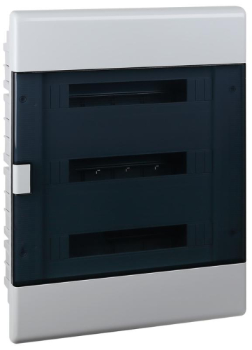 Щиток Тусо скрытая проводка на 54 модуля с дверцей 645х464х116мм (серый с прозр. дверцей) Ruvinil 68154СП