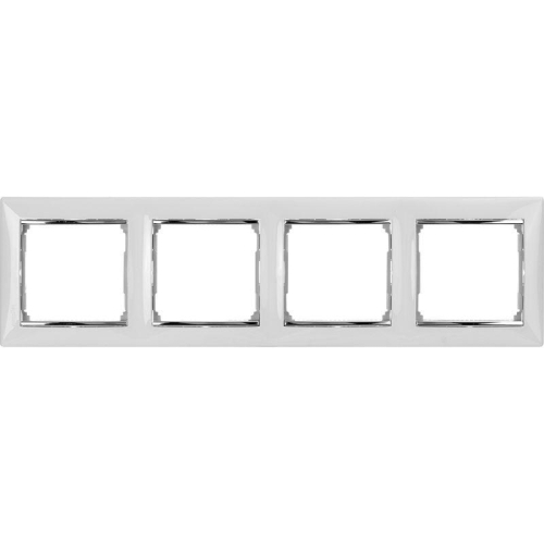 Рамка 4-м Valena горизонт. бел./сереб. Leg 770494