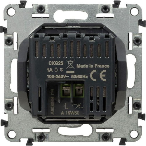 Датчик движения Valena Life 180град. 250Вт без нейтрали; с ручным управлением; с лицевой панелью сл. кость Leg 752272