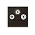Розетка телевизионная TV/R/SAT 2мод. Mosaic черн. Leg 079186L