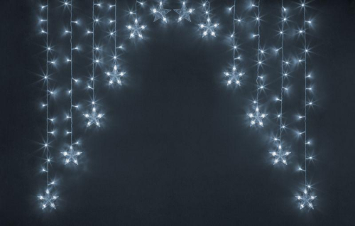 Гирлянда светодиодная "Бахрома" "Арка звезды" 95 033 NGF-D038-01 2.5х0.8м CW IP20 Navigator 95033