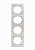 Рамка 4-м Rain вертикал. без вставки жемчуж./бел. метал. LEZARD 703-3030-154