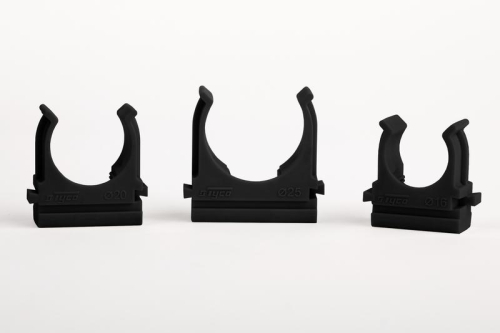 Держатель для труб (клипса) d50мм пластик черн. Ruvinil К01150Ч