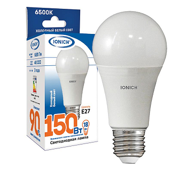 Лампа светодиодная ILED-SMD2835-A60-18-1500-220-6.5-E27 IONICH 1616