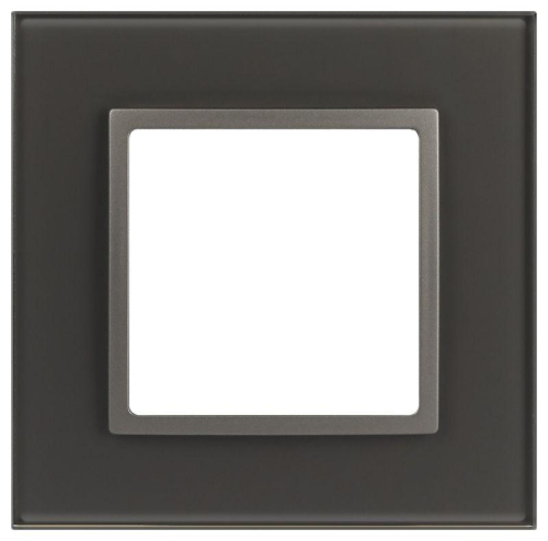 Рамка для розеток и выключателей ЭРА Elegance 14-5101-16 на 1 пост стекло титан Эра Б0065833