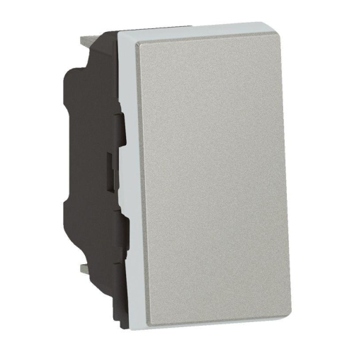 Переключатель проходной 1мод. Mosaic 10AX алюм. Leg 079201L