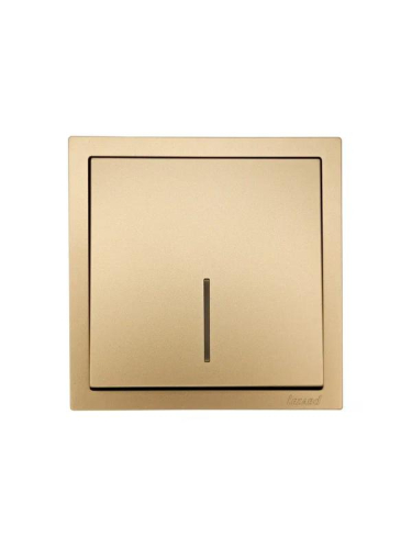 Выключатель 1-кл. с индик. СП ZIMA IP20 10А безвинт. зажим зол. LEZARD 704-3688-111QC