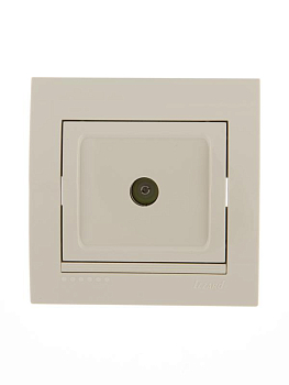 Розетка телевизионная оконечная TV СП Deriy 16А IP20 крем. LEZARD 702-0303-130