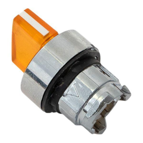 Механизм переключателя исполнительный ХB4 желт. на 2 положения с фиксацией с подсветкой с короткой ручкой IP65 EKF XB4BD2FL-Y-65