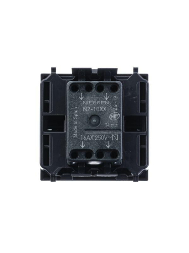 Механизм переключателя проходного 1-кл. 1п 2мод. СП Zenit 16А IP20 с клавишей антрацит ABB 2CLA221000N1801