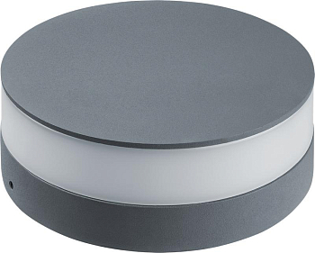 Светильник светодиодный 80 559 NOF-D-W-002-02 12Вт 3000К IP54 300лм для наружной подсветки круг сер. Navigator 80559