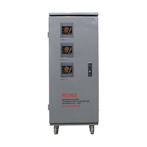 Стабилизатор напряжения АСН-30000/3-Ц 3ф 30кВт IP20 принудит. охлаждение цифр. Ресанта 63/4/18