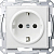 Механизм розетки 1-м СП Merten M-Creativ 16А IP20 с заземл. защ. шторки SM прозр. SchE MTN2300-3500