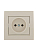 Розетка 1-м СП Deriy 16А IP20 без заземл. керамика крем. LEZARD 702-0303-121