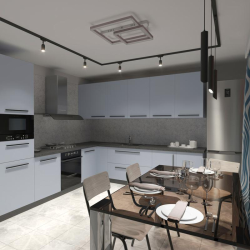 Светильник трековый подвес светодиодный ARTLINE 40х40х300мм 12Вт 960Лм 4000К 230В алюм. 6.4кв.м черн./зол. Ritter 59711 1