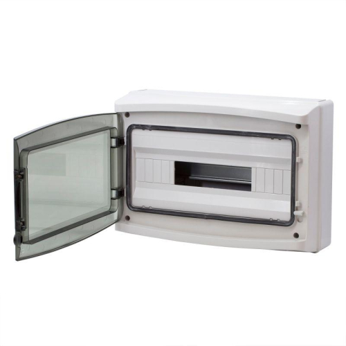 Щиток настенный 18мод. IP65 с дверцей с клеммн. блоком 63А сер. DKC RB18W6TGD