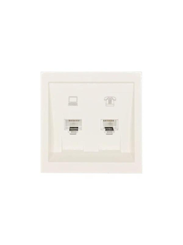 Розетка компьютерная + телефонная СП ZIMA IP20 механизм сл. кость LEZARD 704-9088-143