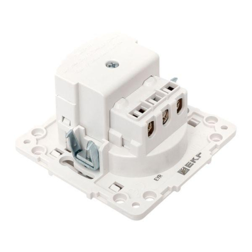 Розетка 1-м СП Стокгольм 16А USB A+C с заземл. защ. шторки винтов. клеммы механизм бел. EKF EYR16-2USB-typeA-typeC