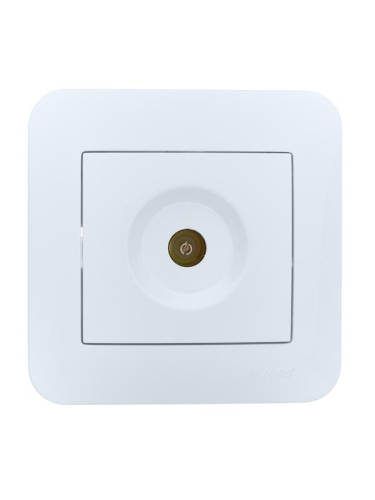 Розетка телевизионная проходная TV СП ASTI IP20 в сборе бел. LEZARD 7081-0202-129