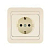 Розетка 1-м СП Mimoza 16А IP20 с заземл. крем./крем. Makel 25028