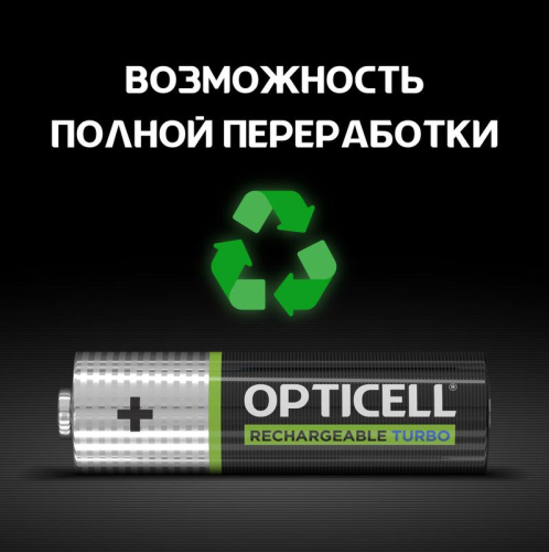 Аккумулятор AA/HR6 1.2В 2600мА.ч Ni-MH (блист.4шт) Turbo Opticell 6080002