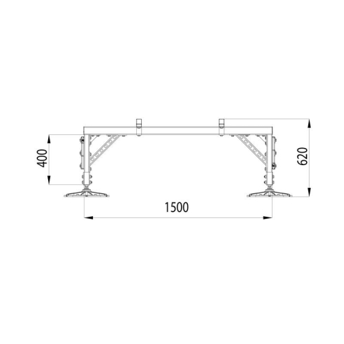 Конструкция опорная для установки оборудования TECHNORAPTOR FOOT 1500х2000 тип 2 KM-TR-F-SSEI-1500-2000-2 КМ TR0029