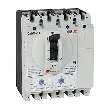 Выключатель автоматический 3п 63А OptiMat T125L TM КЭАЗ 355727