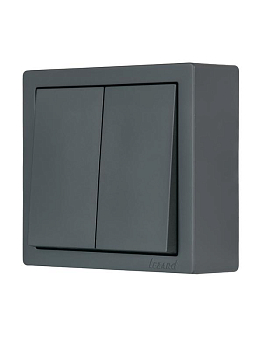 Выключатель 2-кл. ОП LETO графит LEZARD 752-3400-101