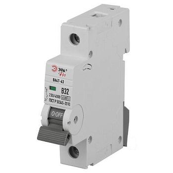 Выключатель автоматический 1п B 32А 4.5кА ВА47-63 PRO ЭРА Б0059373