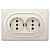 Розетка 2-м СП Florence 16А IP20 с заземл. винт. контакты беж. 1E10401301 OneKeyElectro 2172790