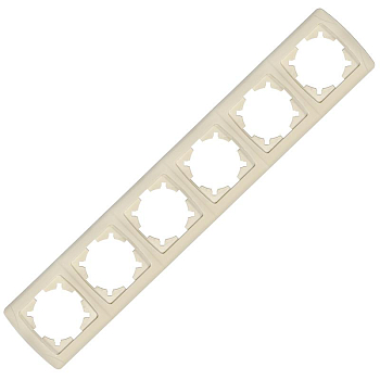 Рамка 6-м Маргарита горизонт. сл.кость (ivory) UNIversal 1085-I