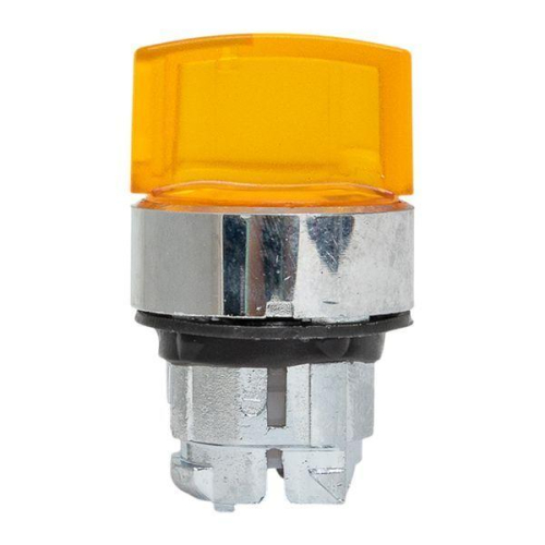 Механизм переключателя исполнительный ХB4 желт. на 3 положения возвратный без фиксации с подсветкой с короткой ручко IP65 EKF XB4BD3L-Y-65