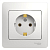 Розетка 1-м СП Glossa 16А IP20 с заземл. в сборе бел. SE GSL000142