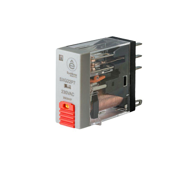 Реле 8А 2CO 230В AC тест кнопка LED SE SXG22P7