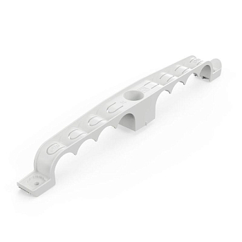 Держатель труб d20мм для прямого монтажа двусторонний на 8 мест сер. (уп.20шт) Промрукав PR13.03293