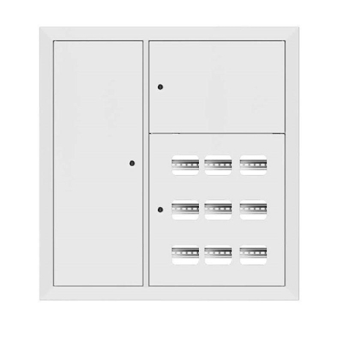 Щит этажный 9кв. слаботочка слева 3 окна в ряд по гориз. RAL9003 (1000х950х150) PROxima EKF mb29-v-9z-ral9003-1