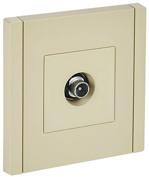 Розетка TV проходная FORTE&PIANO FP429 ваниль IEK FP-A10-P-K10