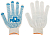 Перчатки вязаные (3 нити) 10 класс вязки х/б с ПВХ 12485